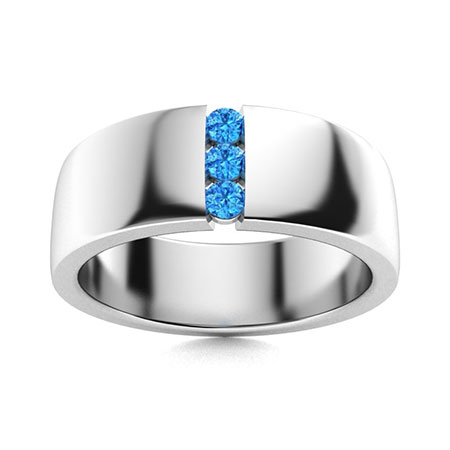 Men S Blue Topaz Wedding Bands Men S Blue Topaz Rings Diamondere