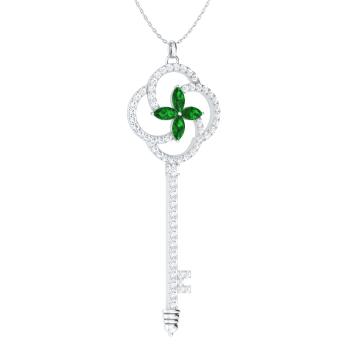 dior 18k emerald necklace