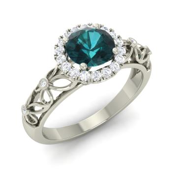 Kailey Engagement Ring with Round Blue Diamond, SI Diamond | 0.99 ...