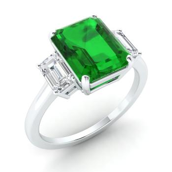 Classic Rectangle Emerald Ring In Yellow Gold | Gemondo | Wolf & Badger