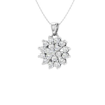 Pansie Necklace with Round I Diamond | 0.24 carats Round I Diamond ...
