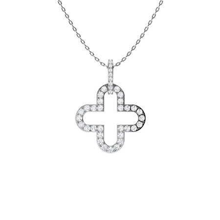Adiva Necklace with Round SI Diamond 