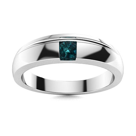 Mens blue diamond on sale ring