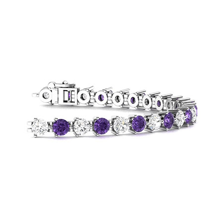 Vintage Amethyst Tennis Bracelet 925 Sterling Silver Purple Deco | Amethyst,  Amethyst bracelet, Vintage jewelry sets