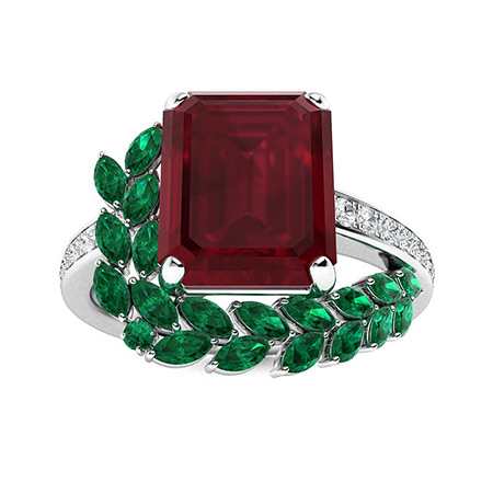 Ruby and Emerald Ring 4 – Andrea Jaye Collection