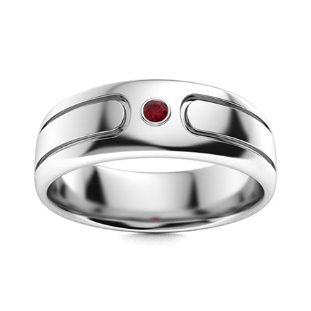 Men's Ruby Wedding Bands | Men's Ruby Rings | Diamondere (Natural ...