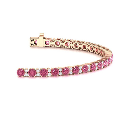 Buy 18KT Rose Gold Bracelet Embellished with Diamonds Online | ORRA