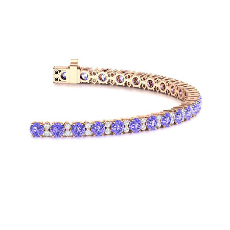 tanzanite bracelet rose gold