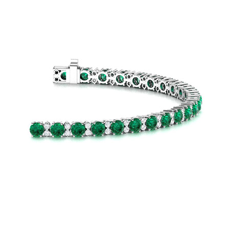 Diamond emerald bracelet - Indian Jewellery Designs-hdcinema.vn