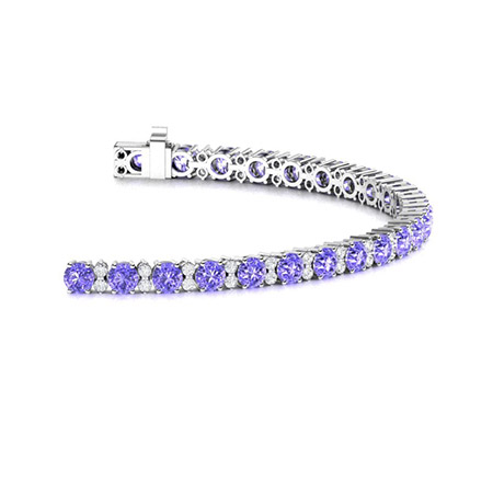 Tanzanite bracelet sales white gold