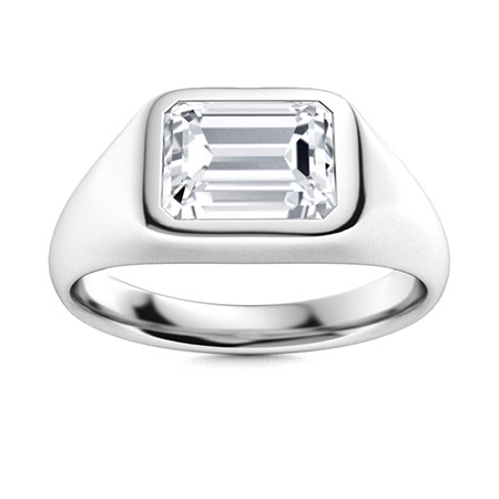 Mens on sale moissanite rings