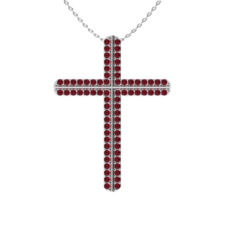 Arya Necklace with Round Ruby | 0.43 carats Round Ruby Religious