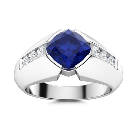 Mens genuine hot sale sapphire rings