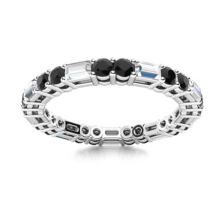 Asteria Ring with Round Black Diamond, VS Diamond | 0.59 carats Round