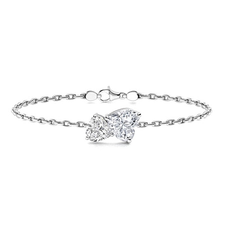 Pulsera Hot Diamonds Tender - Plata Con Topacio Blanco, Diseño Intermitente, Para Mujeres, Regalo Con Certificado De Autenticidad