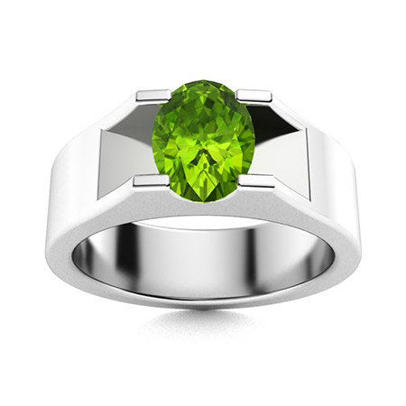 Men's Peridot Wedding Bands | Men's Peridot Rings | Diamondere (Natural ...