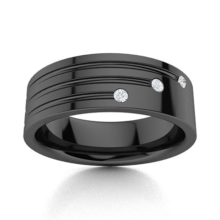 Men’s Black Gold Rings | 14K Black Gold Wedding Bands for Men | Diamondere