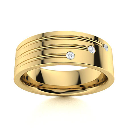 Men's Wedding Bands in Yellow Gold | Men's Rings in Yellow Gold ...