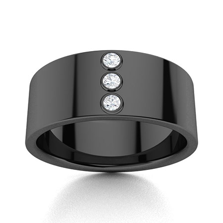 Men's Wedding Bands in Black Gold | Men's Rings in Black Gold | Diamondere