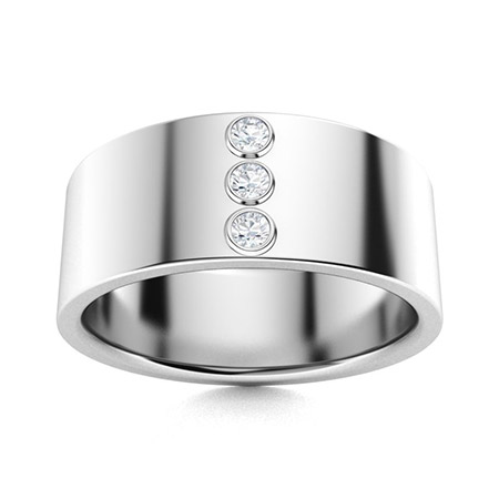 14K White Gold 0.75 Ctw 3 Stone Diamond Cluster Ring – Paramount Jewelers  LLC