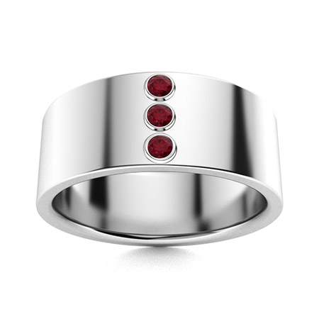 Men's Ruby Wedding Bands | Men's Ruby Rings | Diamondere (Natural ...