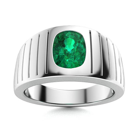 Men's Lab Created Emerald Wedding Bands | Men's Lab Created Emerald ...