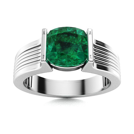 Emerald Men's Wedding Bands | Emerald Men's Rings | Diamondere (Natural ...