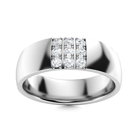 Men's VVS Diamond Wedding Bands | Men's VVS Diamond Rings | Diamondere ...