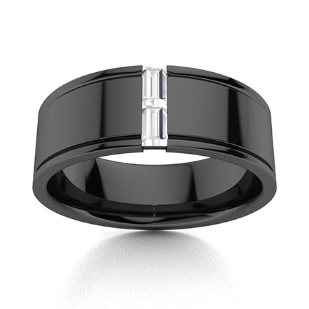 Men's Wedding Bands in Black Gold | Men's Rings in Black Gold | Diamondere