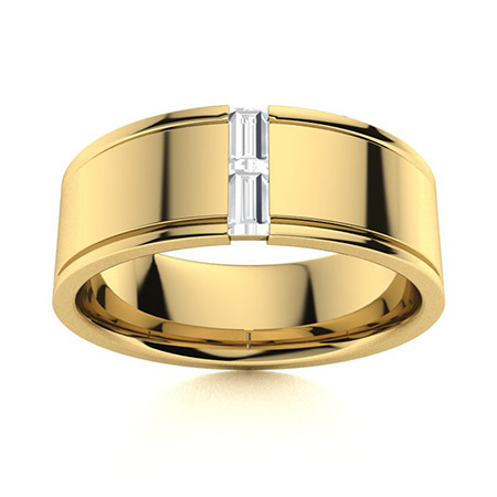Men's Wedding Bands in Yellow Gold | Men's Rings in Yellow Gold ...