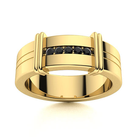 Men's Wedding Bands in Yellow Gold | Men's Rings in Yellow Gold | Diamondere