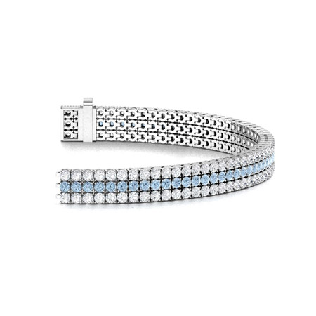 Aquamarine & Diamond Briolette Bracelet - Lev Jewelers