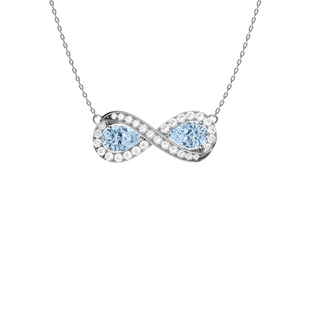 aquamarine infinity necklace