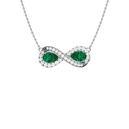 infinity emerald necklaces