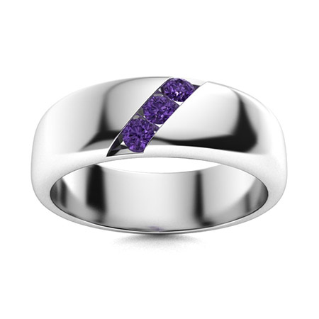 Amethyst Purple Breathable Pearly Silicone Ring for Women | Knot Theory