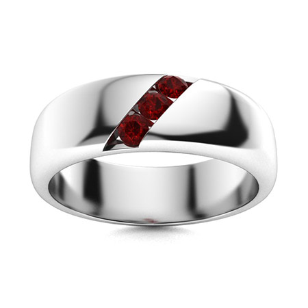 Men's Garnet Wedding Bands | Men's Garnet Rings | Diamondere (Natural ...