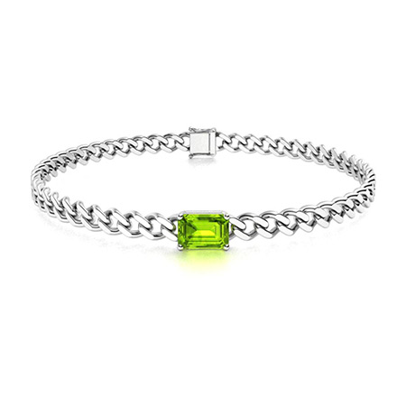 Emerald and hot sale peridot bracelet