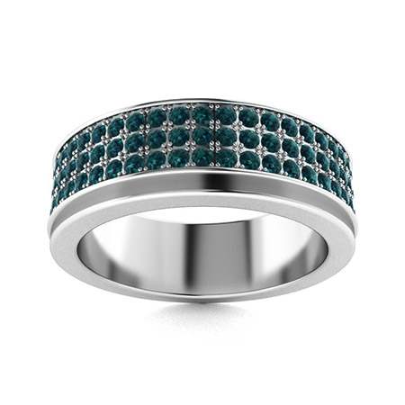 Men's Blue Diamond Wedding Bands | Men's Blue Diamond Rings | Diamondere