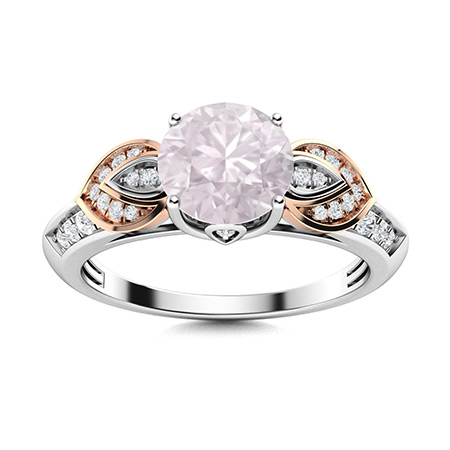 Rose gold rose quartz engagement new arrivals ring