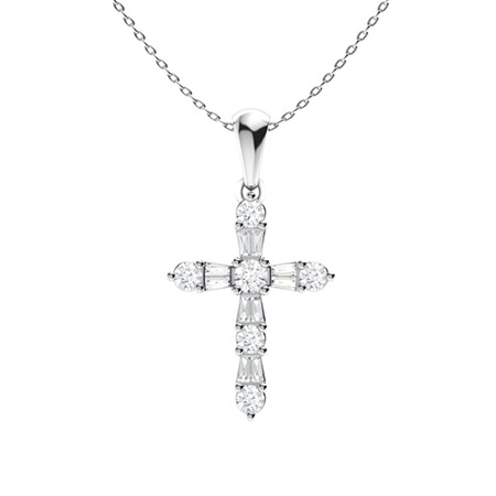 Vvs diamond hot sale cross necklace