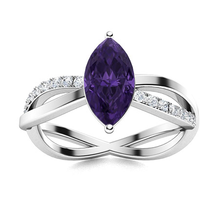 Marquise amethyst deals ring