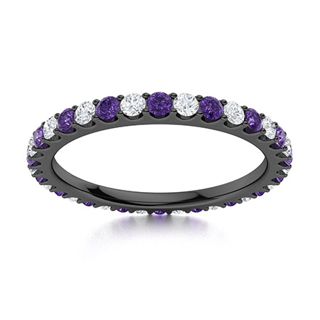 Enchanted Disney Villains Ursula Amethyst and 0.45 CT. T.W. Black Diamond  Engagement Ring in 14K White Gold | Peoples Jewellers