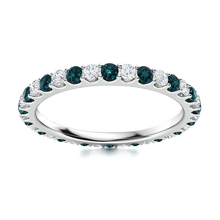 One Carat Princess Cut Blue Diamond Ring | Barkev's