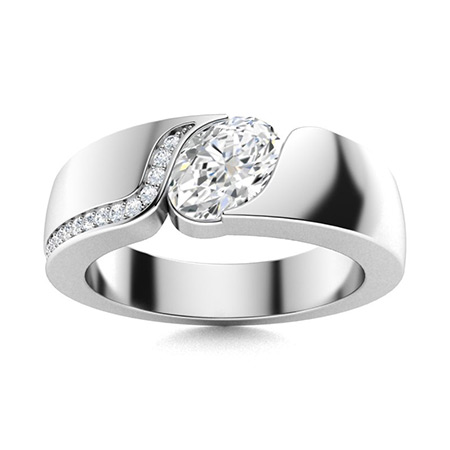 Men's hot sale moissanite rings