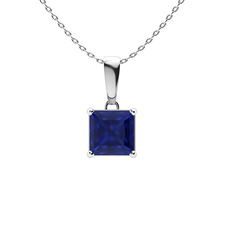 Princess Cut Sapphire Necklace Store, 52% OFF | exitfabrics.com