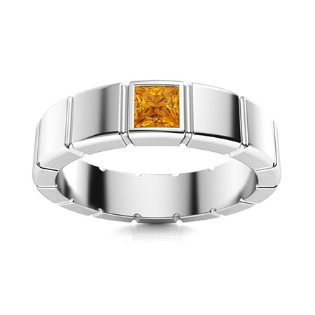 Men's citrine deals wedding band