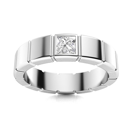 14K Solid Gold Wedding Band for Men Anniversary Ring Engagement Ring  Wedding Ring Princess Moissanite Ring for Men Gift for Him Promise Ring -  Etsy