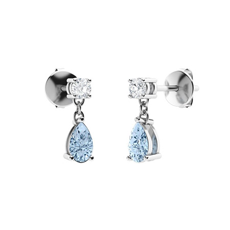 Aquamarine Earrings For Women | Earrings | Diamondere (Natural & Certified)
