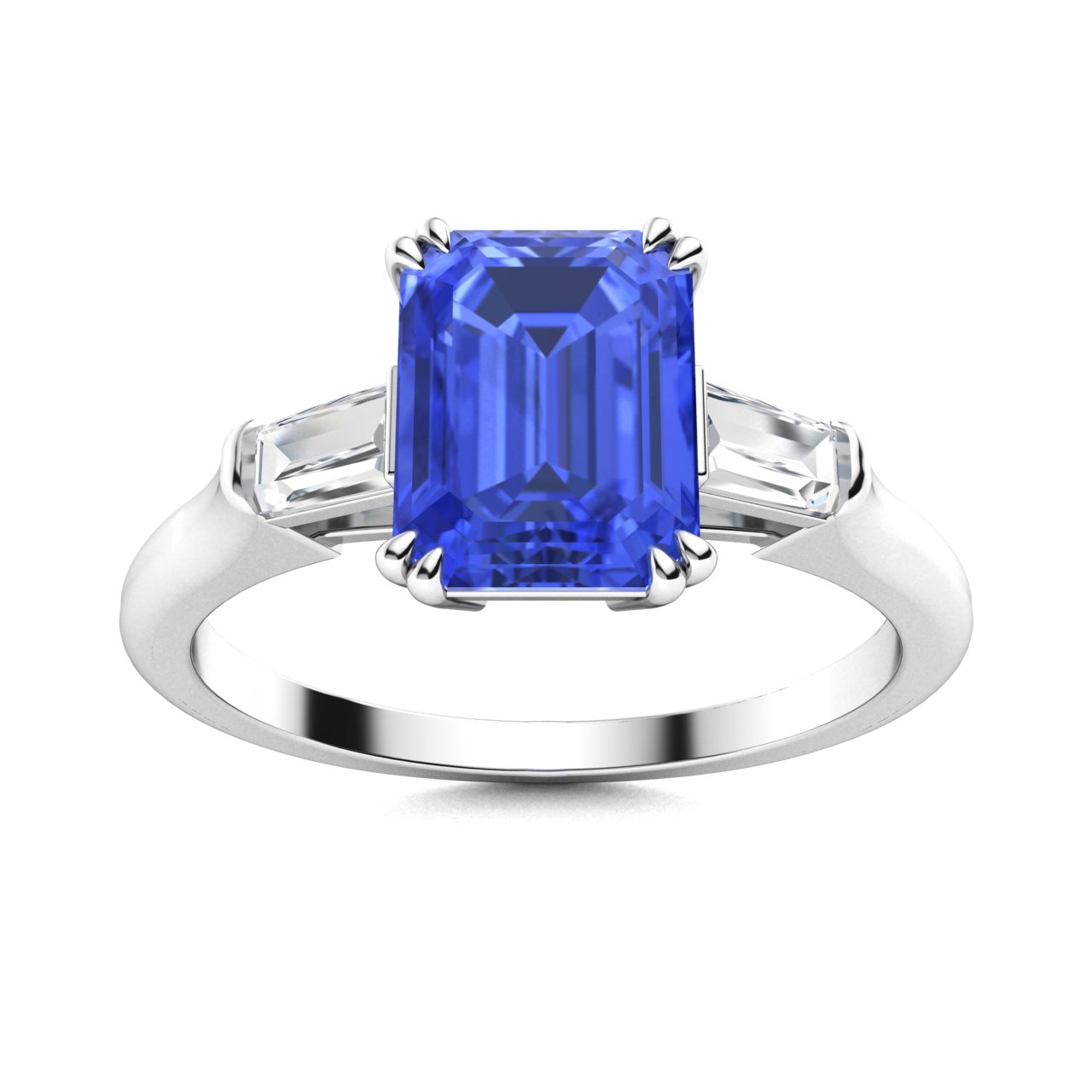 Emerald Cut Ceylon Sapphire Sterling Silver 925 Handmade Ring September offers Birthstone Blue Sapphire Ring Neelam Ring Engagement Ring For Her