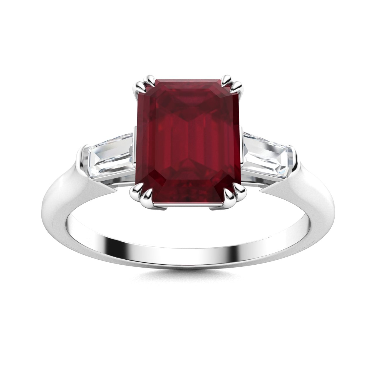 Lab-Created Ruby Ring Diamond Accents 10K Yellow Gold | Kay